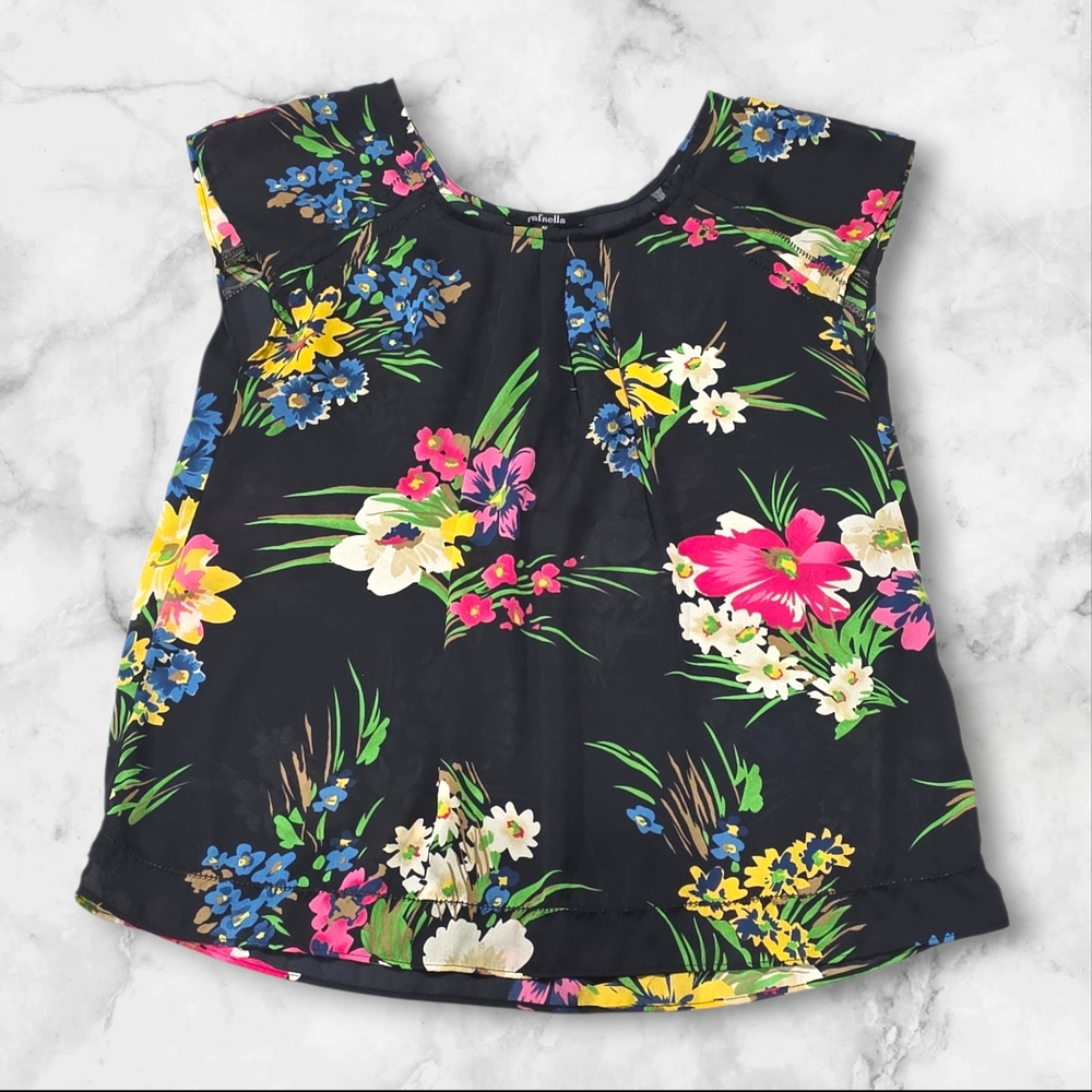 Rafaella Woman's Floral Top Blouse Shirt - Colorful Size Small (S) C2